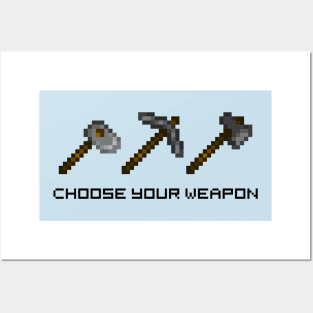 Stardew Valley Choose Your Weapon Tools 8-Bit Pixel Art Posters and Art